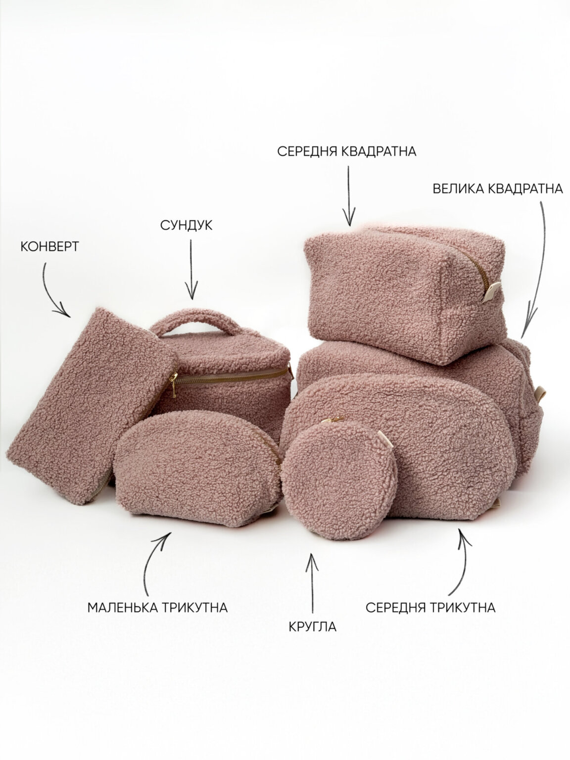 Подарунковий набір TEDDY pink (косметичка, капці, пакування сіре)
