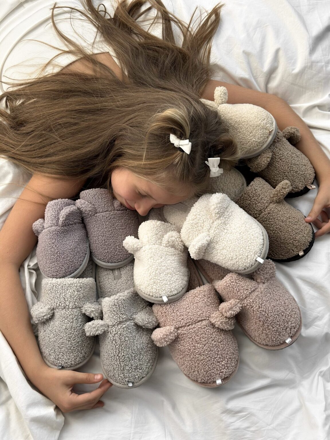 Капці домашні дитячі HS хутрянi TEDDY gray