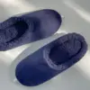 Капці домашні напівчешки чоловічі фліс/хмаринки (синій)