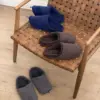Капці домашні напівчешки чоловічі фліс/хмаринки (ciрий)