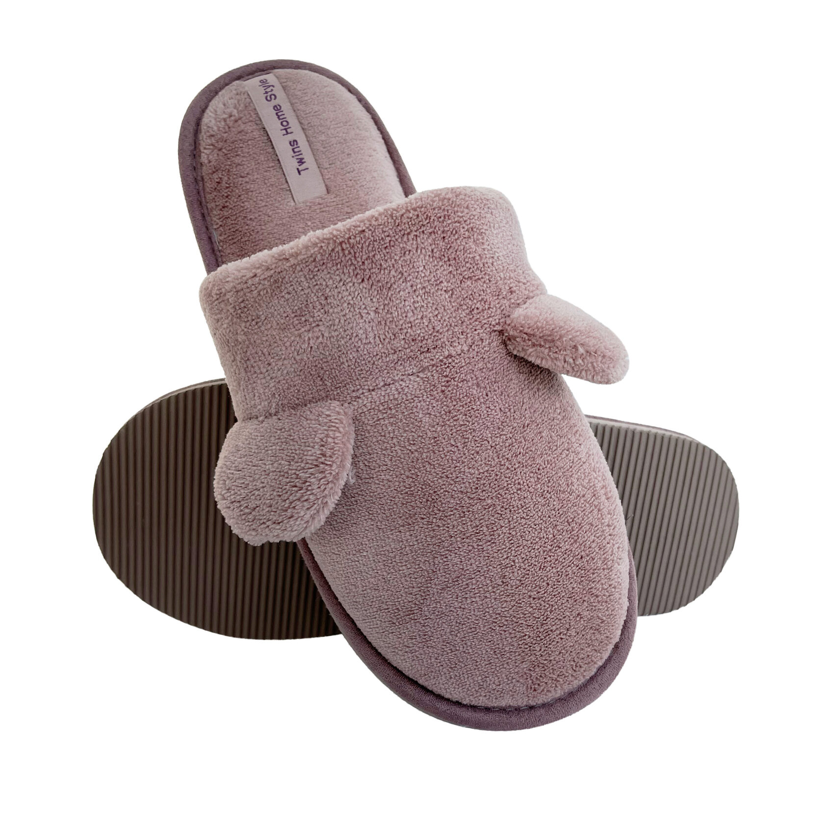 Капці домашні жіночі HS-OZ велюрові TEDDI лілові