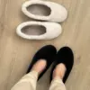 Взуття Балетки жіночі LUX хутро бежеві