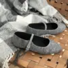 Взуття Балетки жіночі войлочні сірі