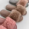 Капці жіночі HS хутряні коричневі