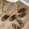 Twins замшеві, ортопедичні сандалі перехрест, Х чорні(код08)