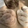 Капці жіночі # хутро білі