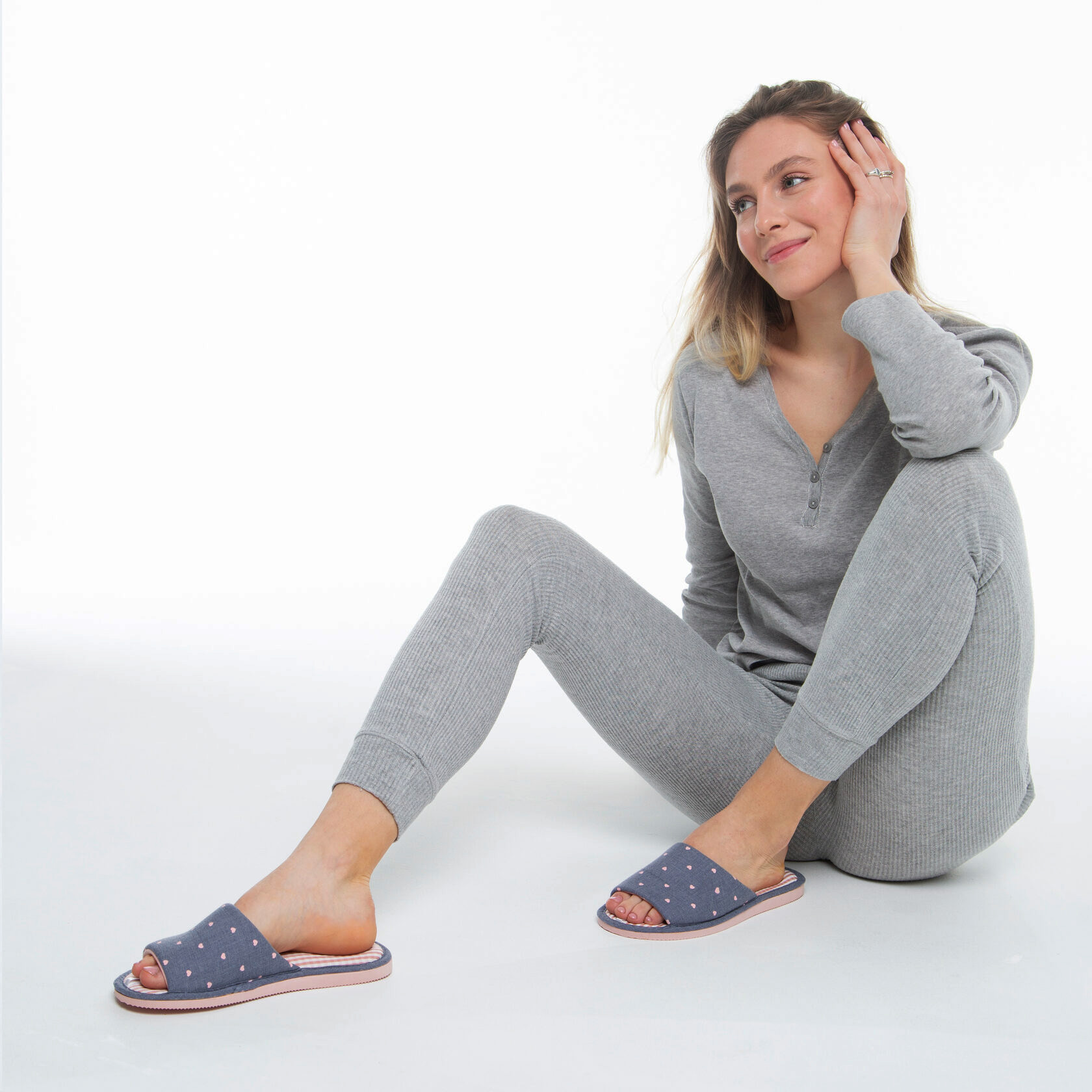 Капці домашні жіночі HS (джинс)