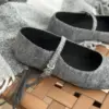 Взуття Балетки жіночі войлочні сірі