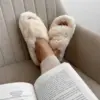 Капці жіночі # хутро білі