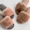Капці жіночі HS хутряні коричневі