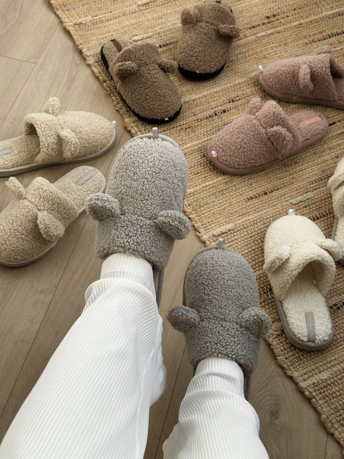 Капці домашні жіночі HS хутрянi TEDDY grey