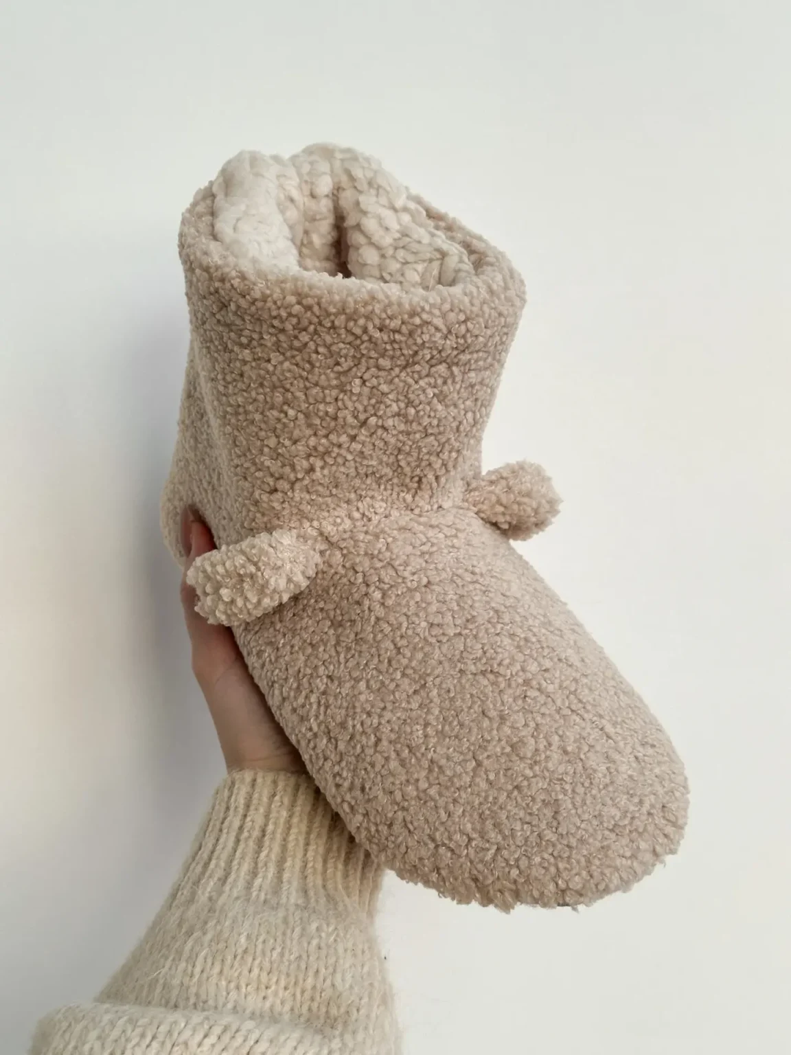 Капці домашні Чобітки жіночі TEDDY milk