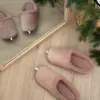 Капці домашні напівчешки жіночі фліс/хмаринки (лiловий)
