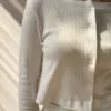 Рібана лонгслів молочний