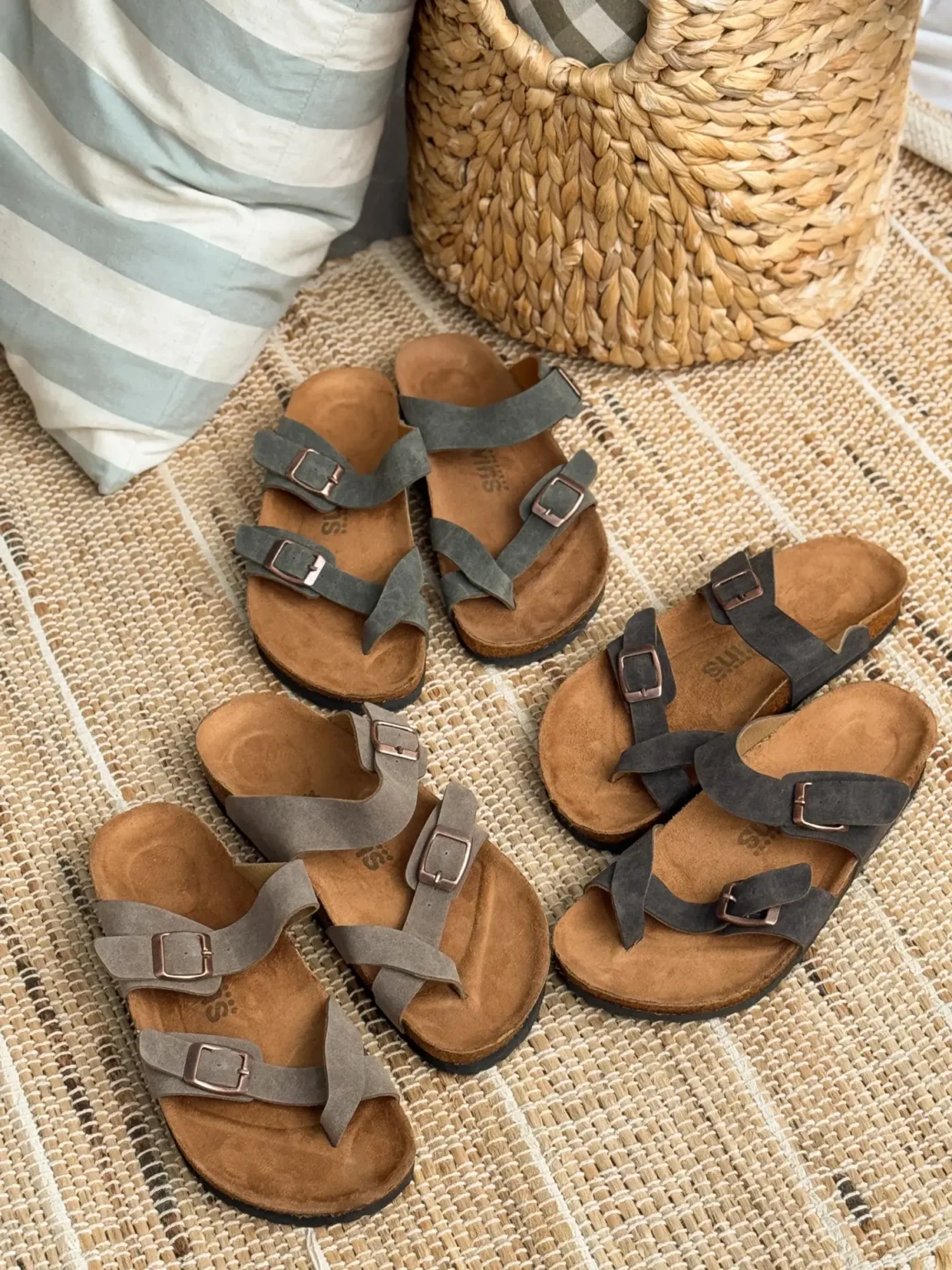 Twins замшеві, ортопедичні сандалі перехрест, Х сірі(код09)