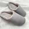 Капці домашні напівчешки жіночі фліс/хмаринки (ciрий)