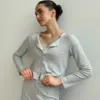 Рібана лонгслів сірий