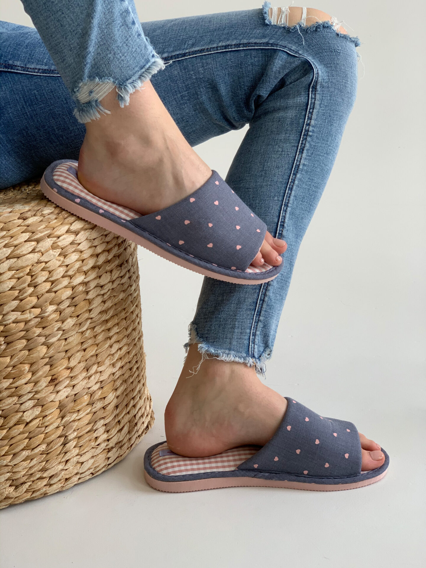 Капці домашні жіночі HS (джинс)