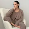 Soft кардиган вʼязаний пухнастий коричневий