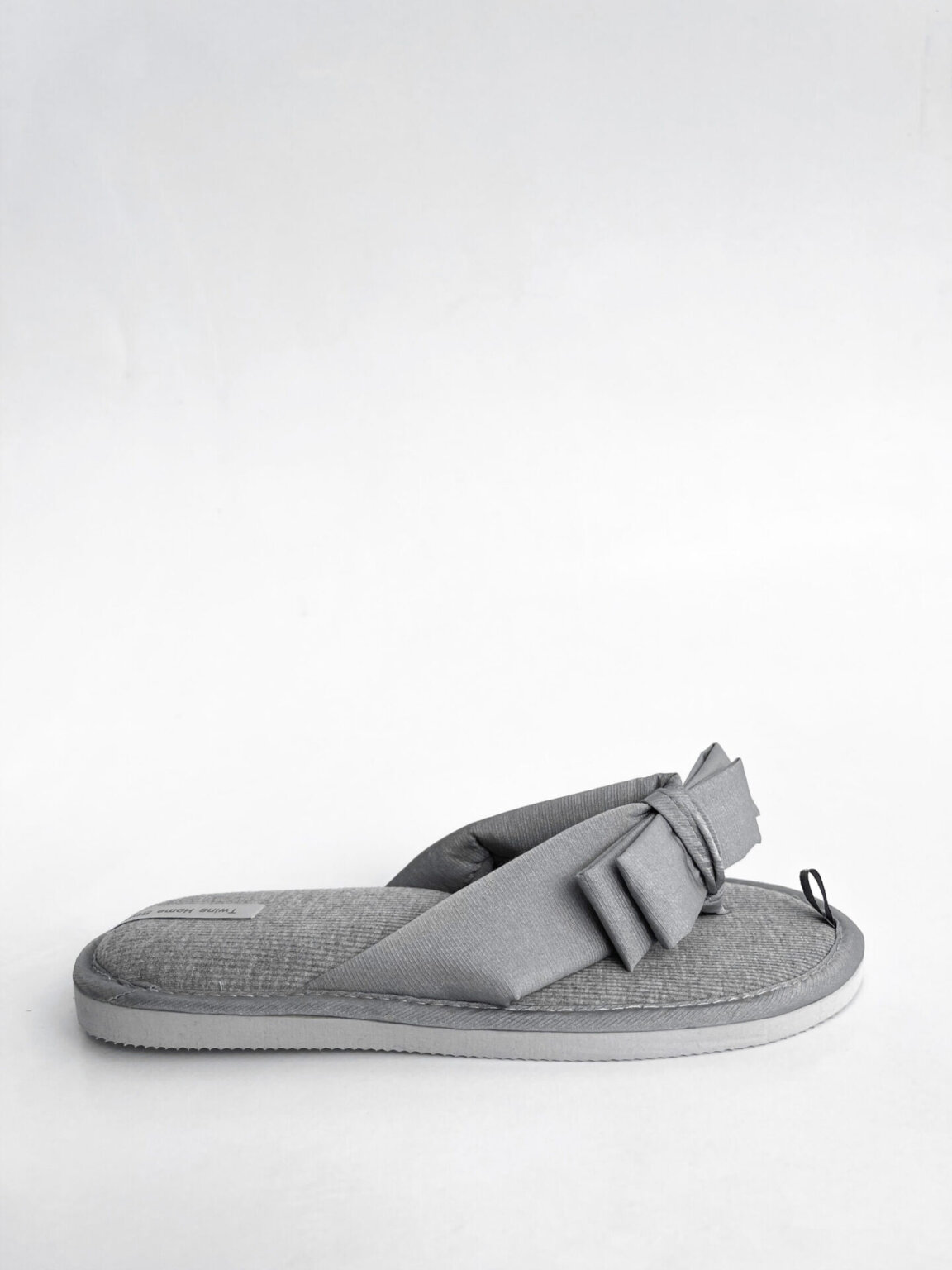 Капці домашні жіночі HS-VL Flip floops бант сірий