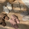 Подарунковий набір TEDDY white (косметичка, капці, пакування сіре)