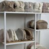 Подарунковий набір TEDDY white (косметичка, капці, пакування сіре)
