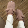 Подарунковий набір TEDDY pink (косметичка, капці, пакування сіре)