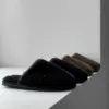 Капці домашні чоловiчі HS-LUX хутрянi графiт