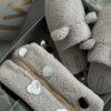 Подарунковий набір TEDDY grey (косметичка, капці, пакування сіре)