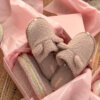 Подарунковий набір TEDDY pink (косметичка, капці, пакування рожеве)