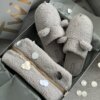 Подарунковий набір TEDDY grey (косметичка, капці, пакування сіре)