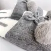 Капці домашні жіночі з помпонами сірі