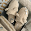 Подарунковий набір TEDDY milk (косметичка, капці, пакування сіре)