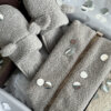 Подарунковий набір TEDDY grey (косметичка, капці, пакування коричневе)