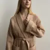Халат вафля крупна карамель