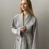 Халат вафля крупна сірий