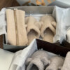 Подарунковий набір TEDDY milk (косметичка, капці, пакування сіре)