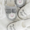 Капці домашні жіночі з вишивкою "GOOD NIGHT" сірі