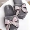 Капці домашні жіночі HS-LUX хутрянi бант PINK(=)