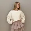 Спідниця рюш поплін бежева