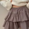 Спідниця рюш поплін коричнева