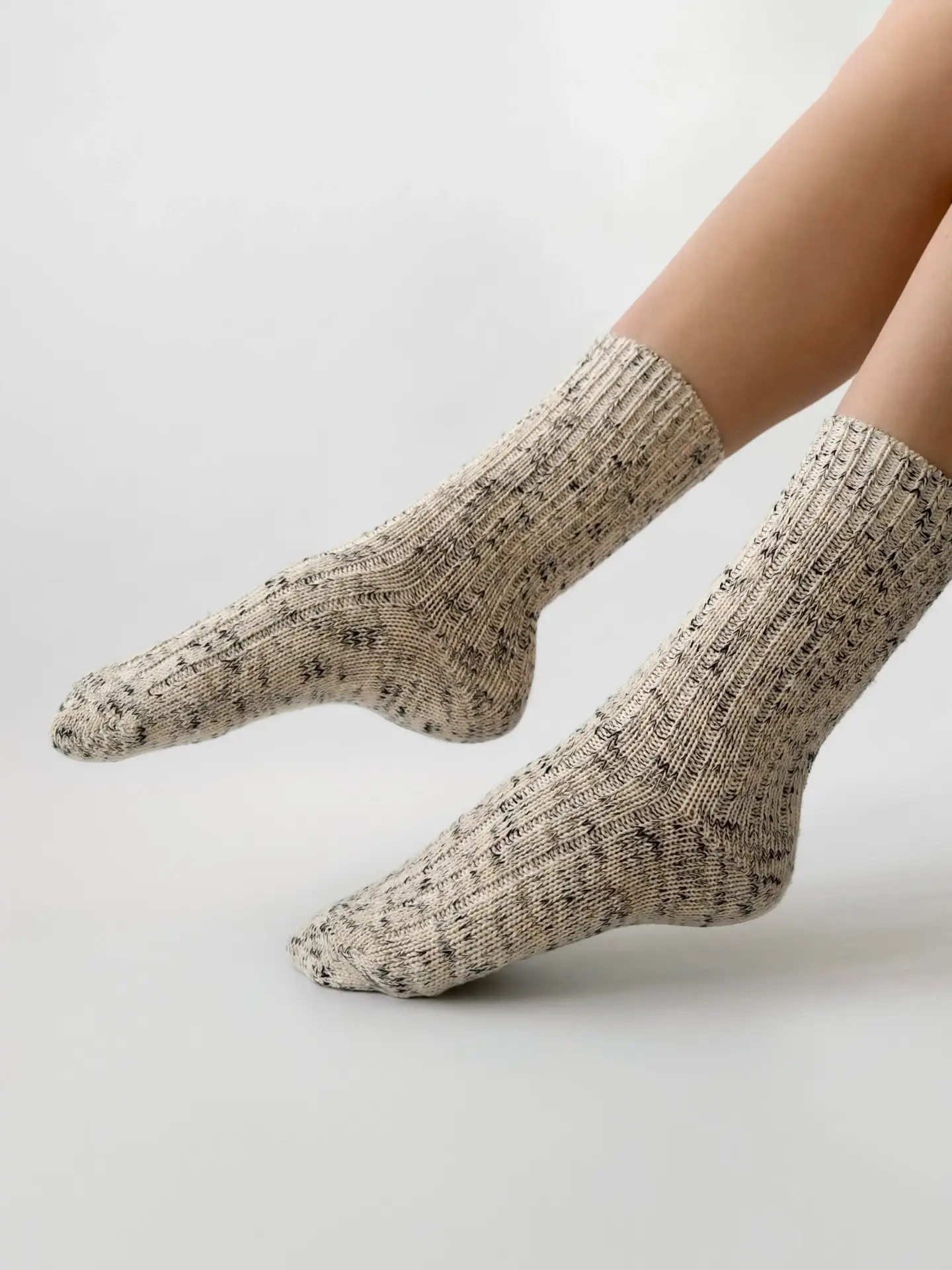 Шкарпетки меланж небілені чорні