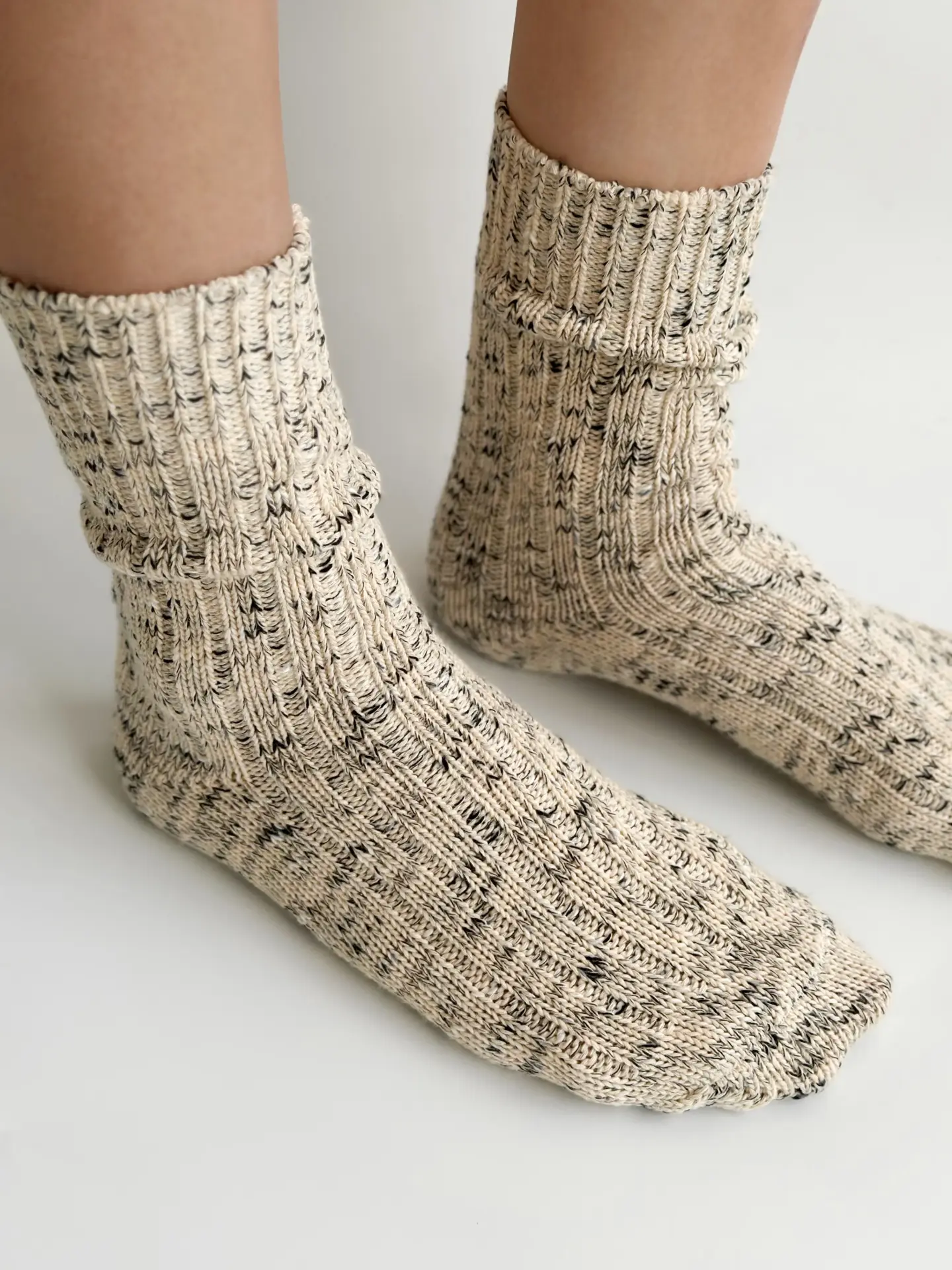 Шкарпетки меланж небілені чорні