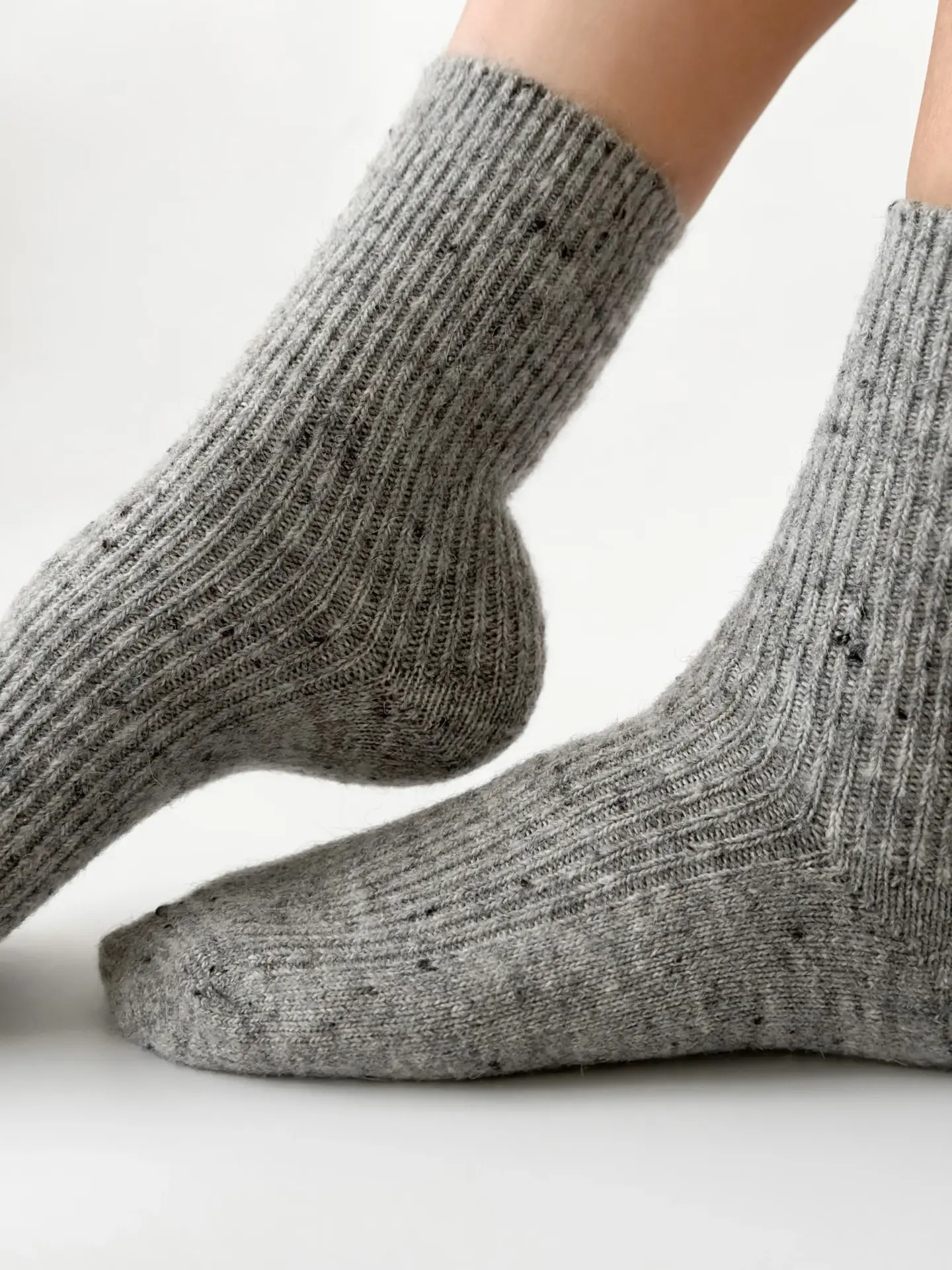 Шкарпетки вовняні меланж сірі