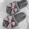 Капці домашні жіночі HS-LUX хутрянi бант PINK(=)