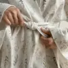 Халат кімоно муслін польові квіти на білому