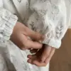 Халат довгий муслін польові квіти на білому
