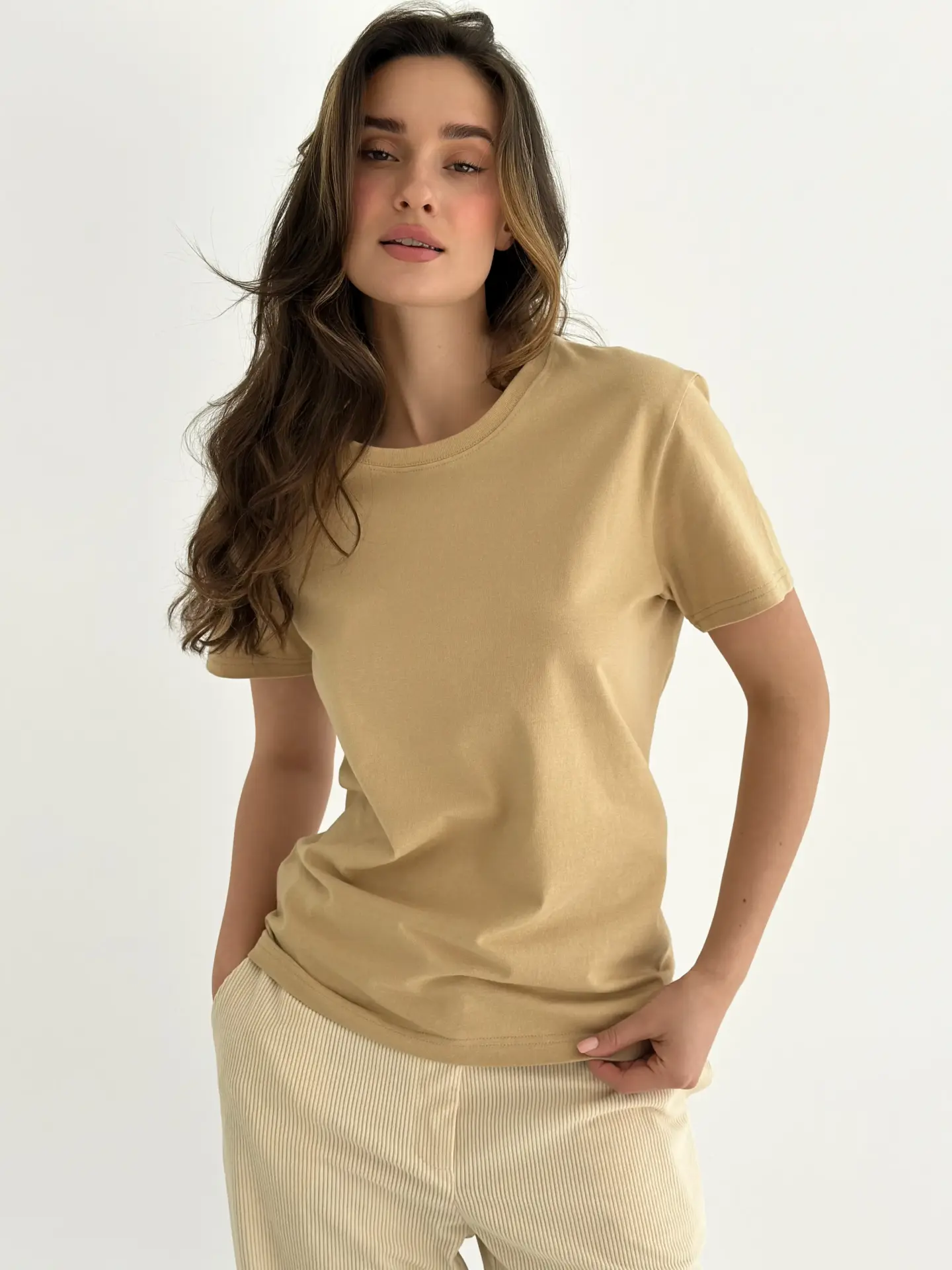 Miso футболка трикотаж бежева