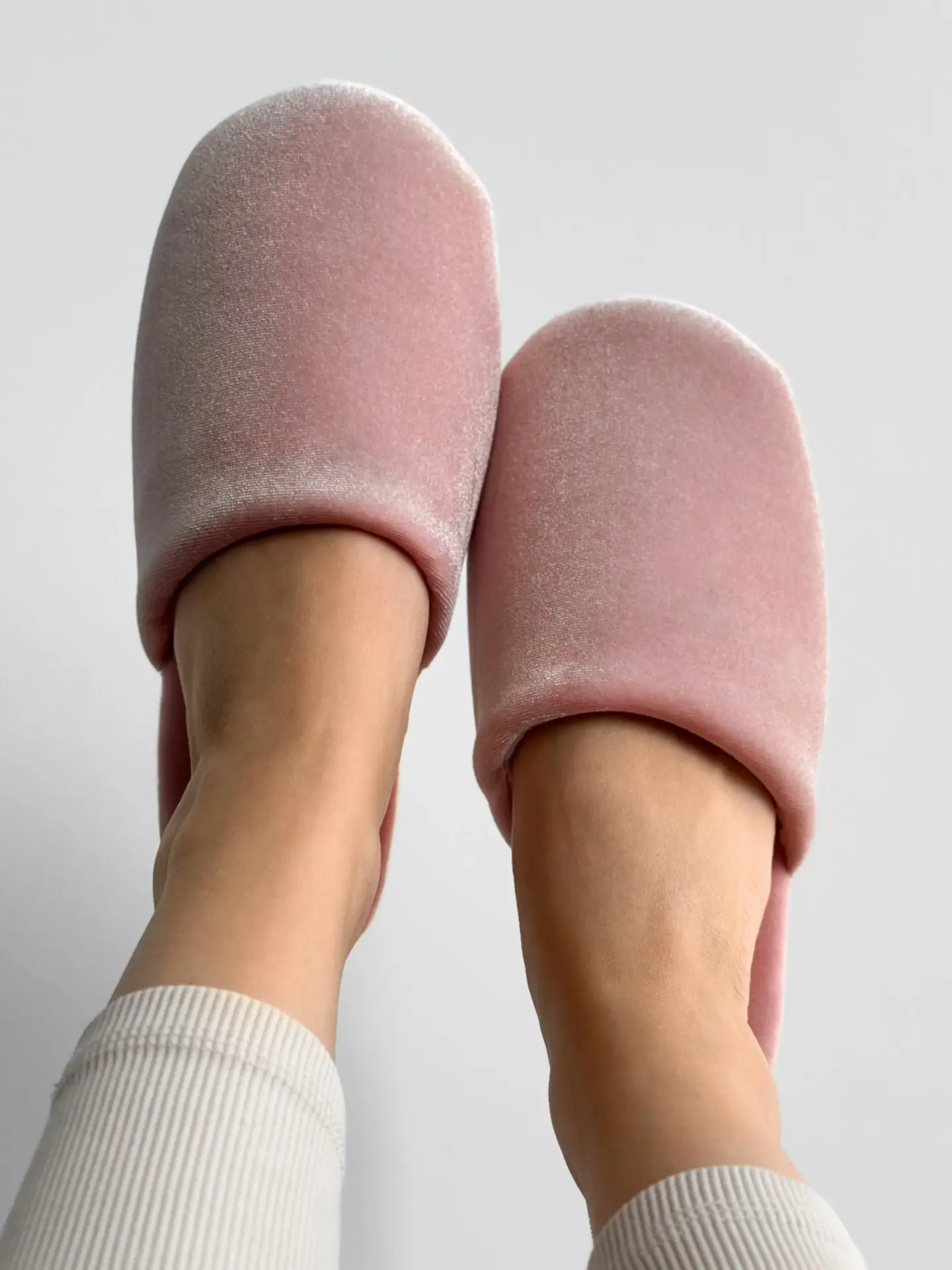 Капці домашні жіночі велюрові ЕВ-2018Ц5 (персиковий) з дефектами