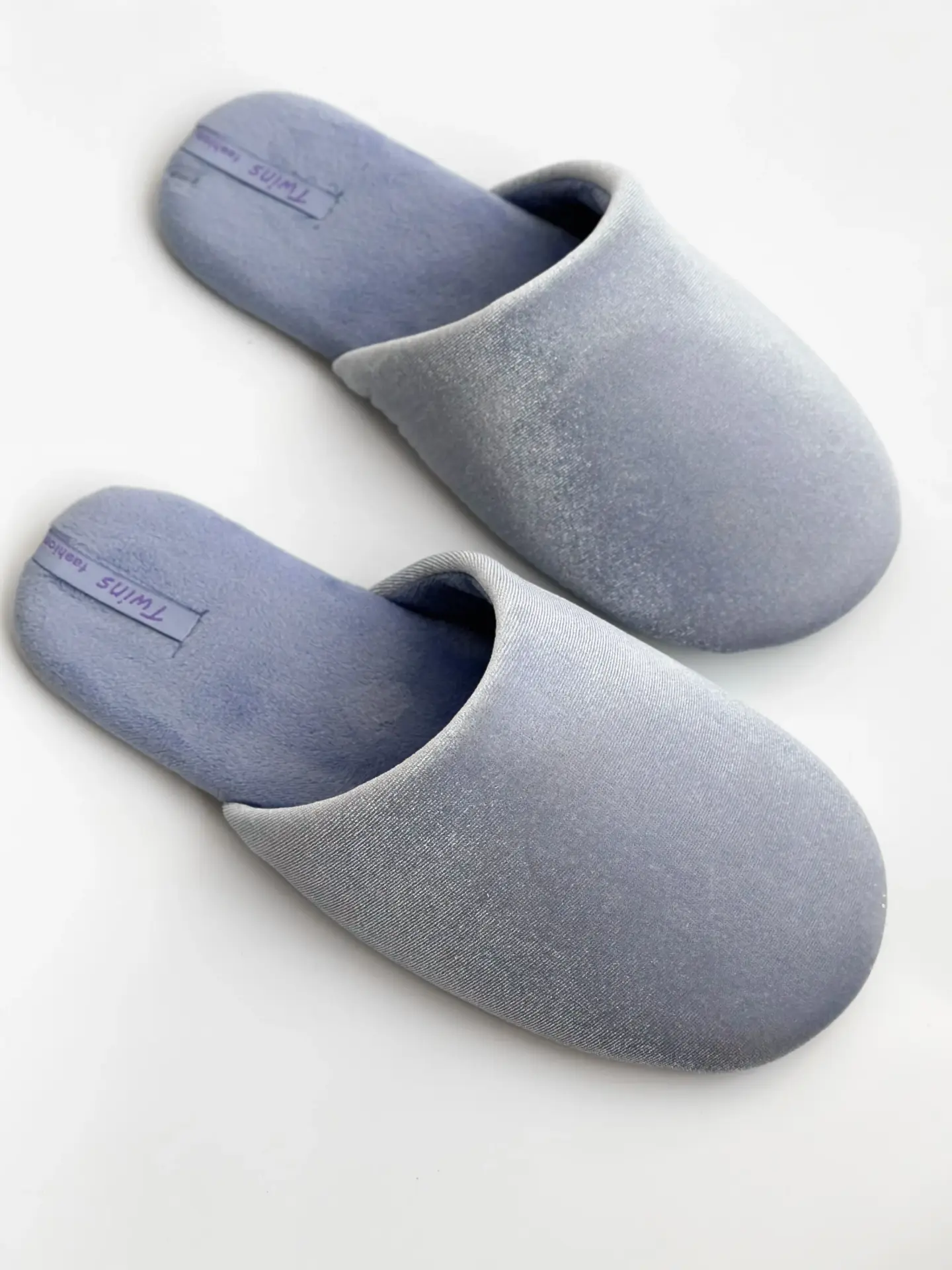 Капці домашні жіночі велюрові ЕВ-2018Ц2 (блакитний) з дефектами